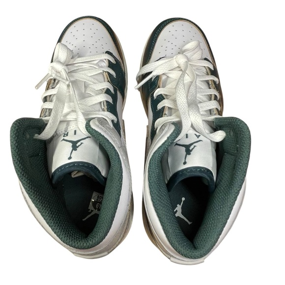 Nike Air Jordan Mid SE (GS) kids sneakers. White/Oxidized Green-Sail. Size 6Y. - Picture 9 of 12